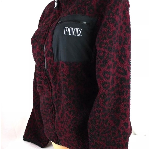 Victoria’s Secret Pink Sherpa Jacket Reversible M - Picture 3 of 6
